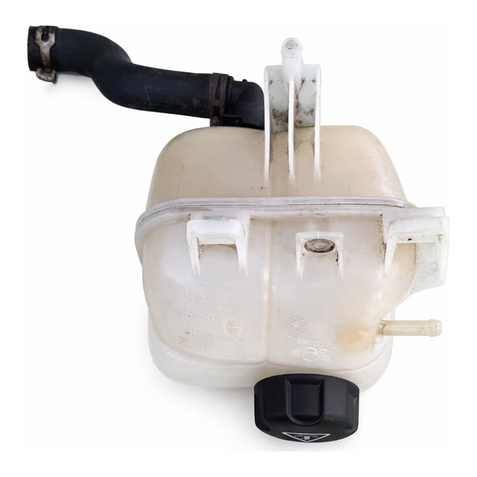 2011 to 2016 Mini Cooper Countryman Coolant Expansion Tank with Cap Hose and Clamps Genuine OEM 1713 02 (2012 donor, unit 16)