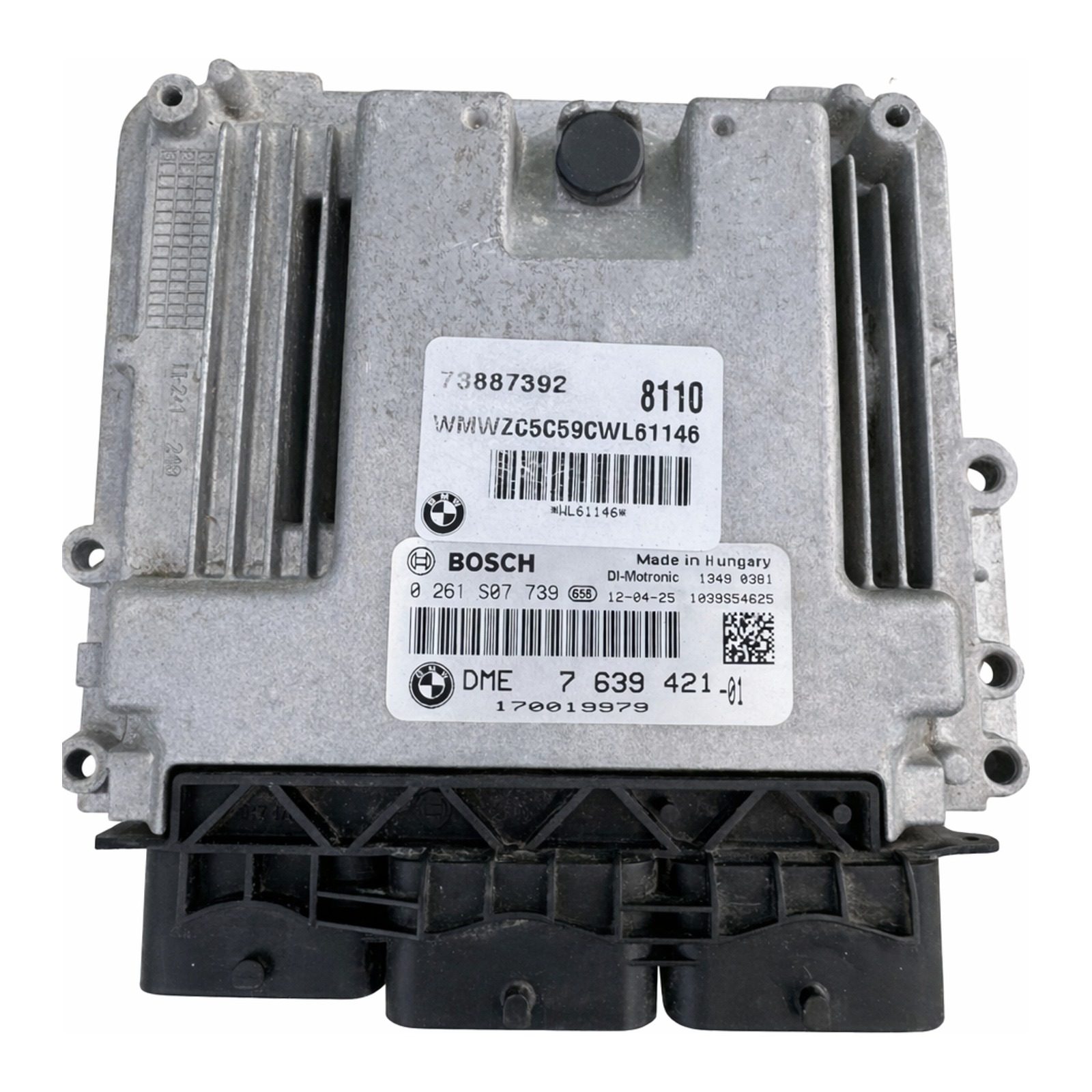 2012 to 2015 Mini Cooper Cooper Countryman Cooper Paceman N18 1.6L Turbo Engine Control Unit With Aluminum Heat Sink Manufactured by Bosch (2012 donor, unit 1L)