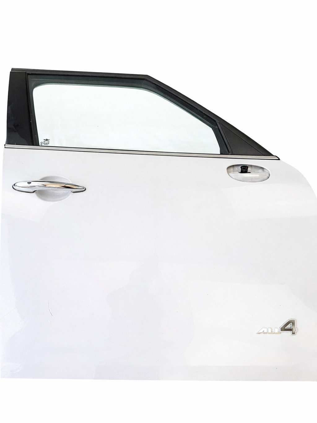 2011 to 2016 Mini Cooper Countryman Front Door Shell Assembly Painted White With Window Glass and Chrome Door Handle OEM Front right (2012 donor, unit I)