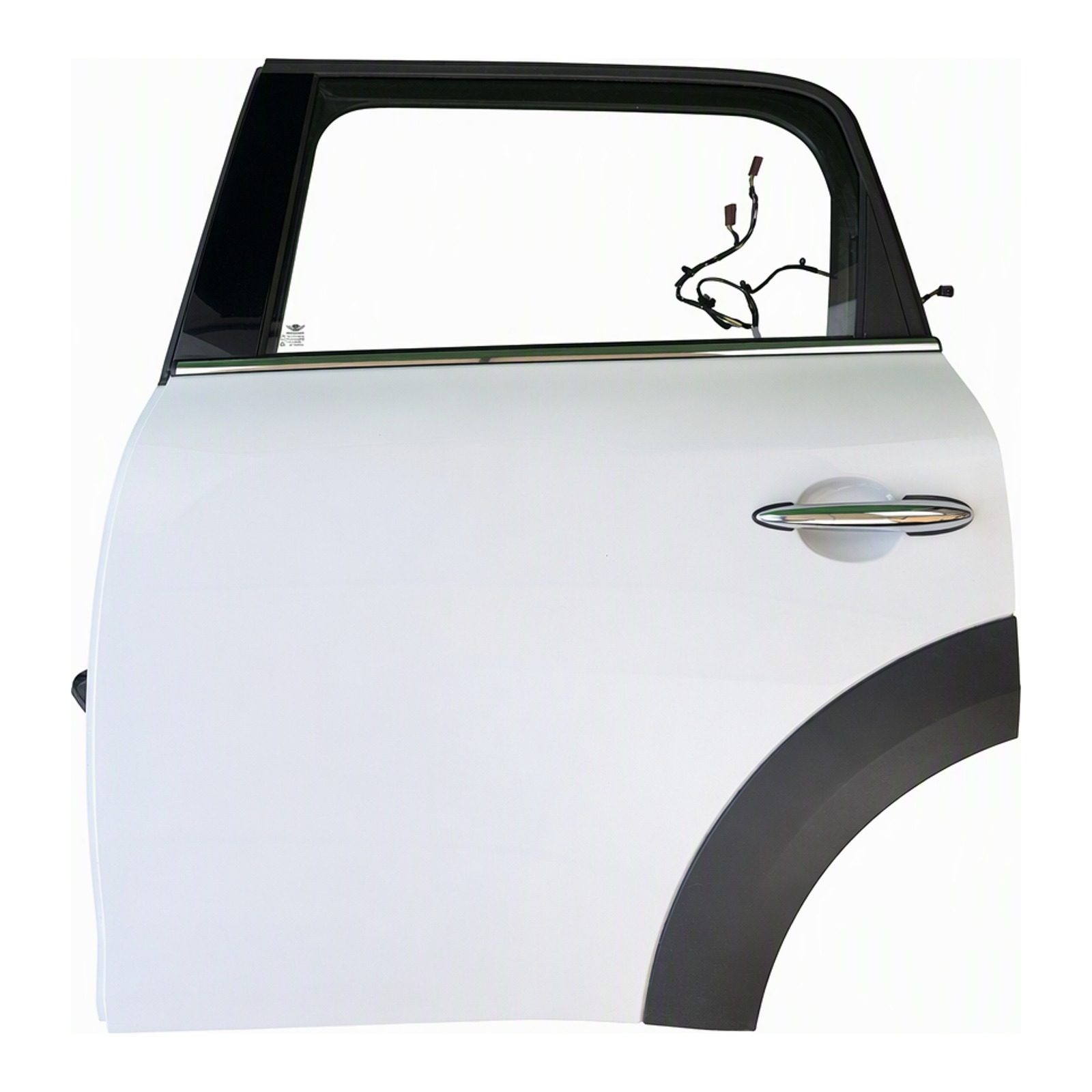 2012 To 2016 Mini Cooper Countryman Rear Door Assembly And Pair Painted White With Mounting Hardware 41 00 7 327 449 Left (2012 donor, unit K)