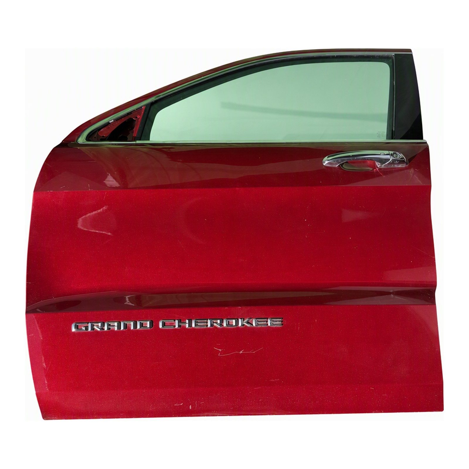 2015 2016 Jeep Grand Cherokee Front Door Assembly Painted Red Mopar Factory Finish Front Left 5VL231X9AA (2015 donor, unit N)