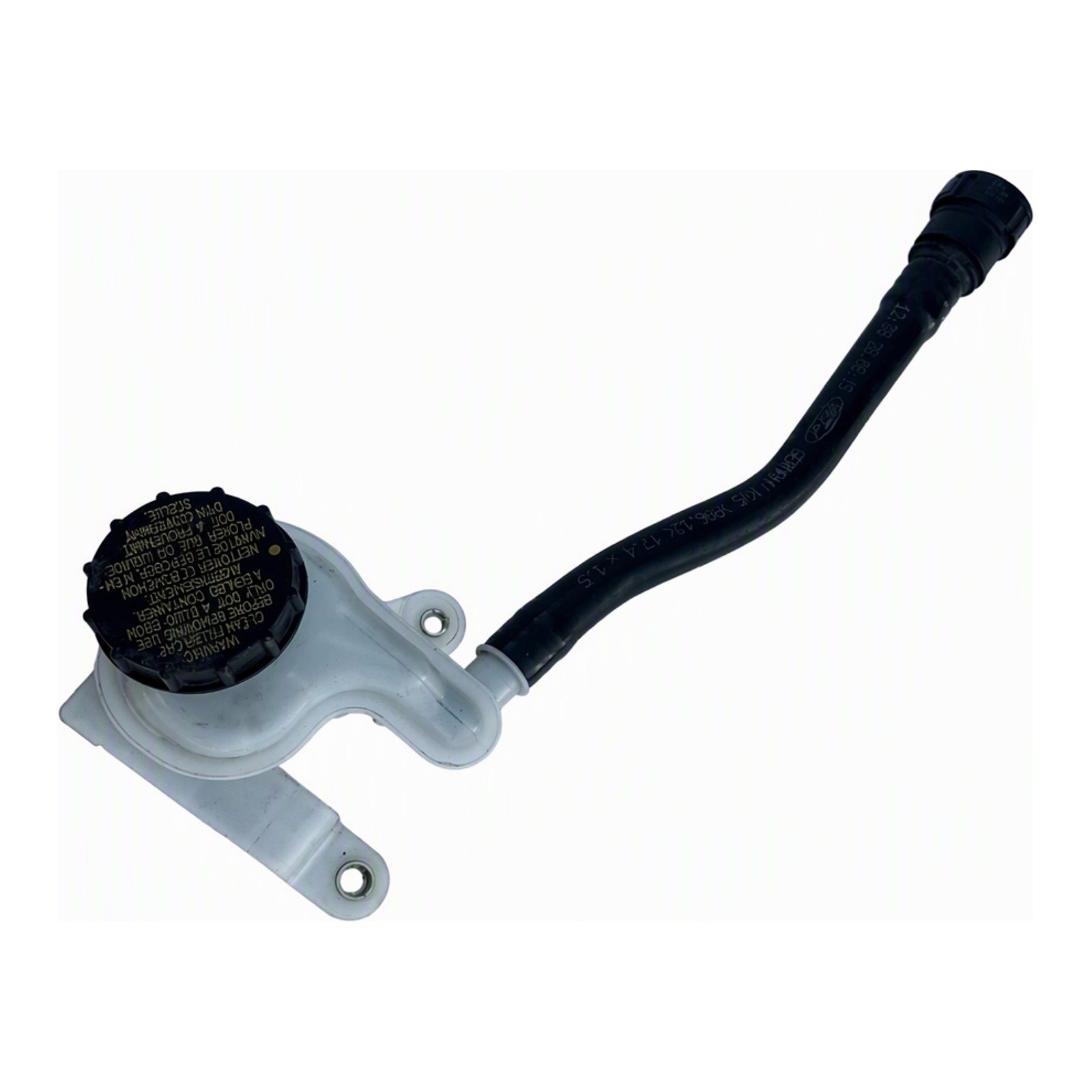 2011 to 2019 Ford Fiesta Power Steering Fluid Reservoir Assembly With Cap and Hose White Plastic Rubber OEM 12.38 28.80.15 (2016 donor, unit 9U)