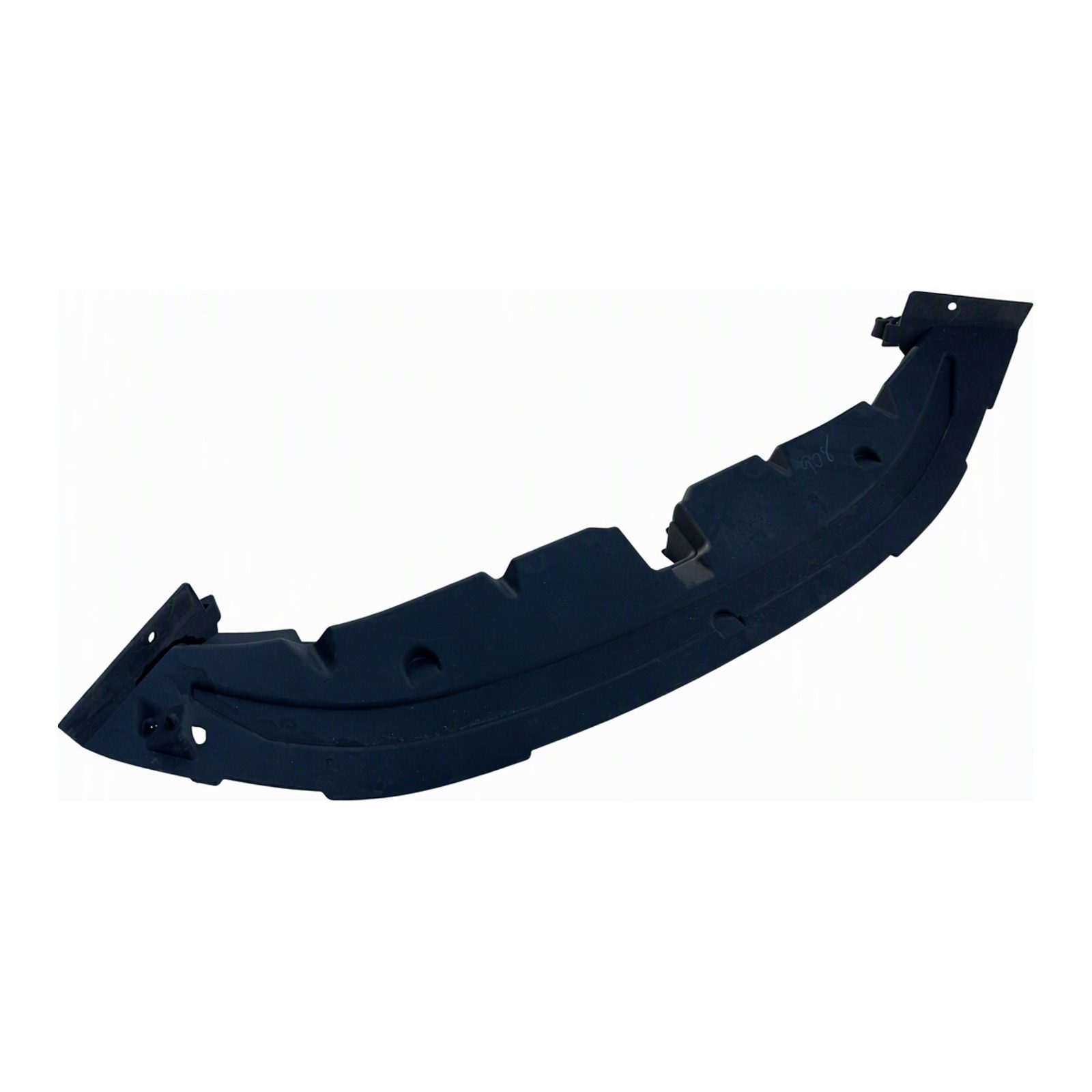 2011 to 2019 Ford Fiesta Front Lower Bumper Air Deflector Front Black with Broken Tab and Scuffs ABS Matte Finish (2016 donor, unit 9B)