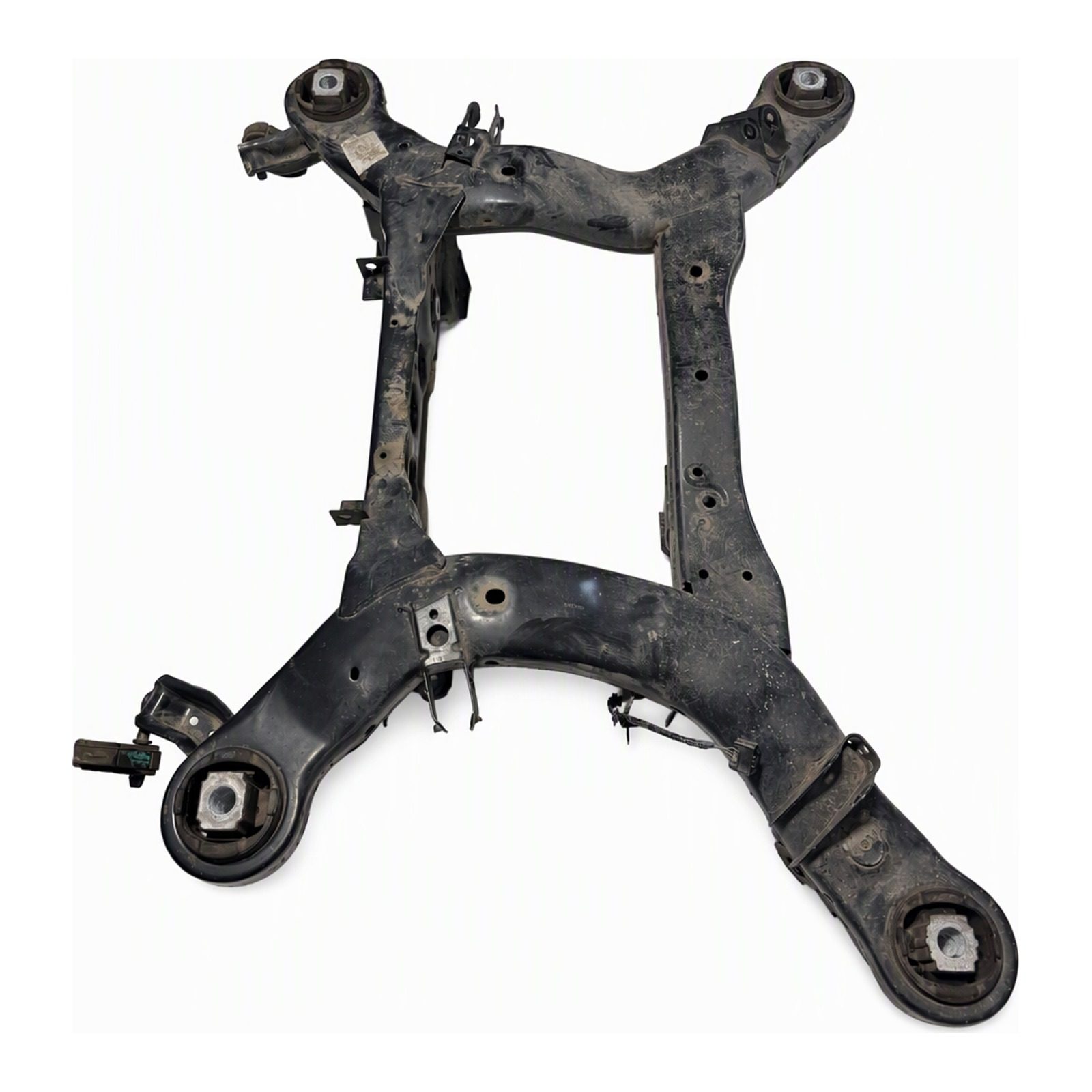 2011-2022 Jeep Grand Cherokee Rear WK2 Rear Subframe Assembly Bolt-On Weld-On Black Powder-Coat Metal 05180731AC (2015 donor, unit 9F)
