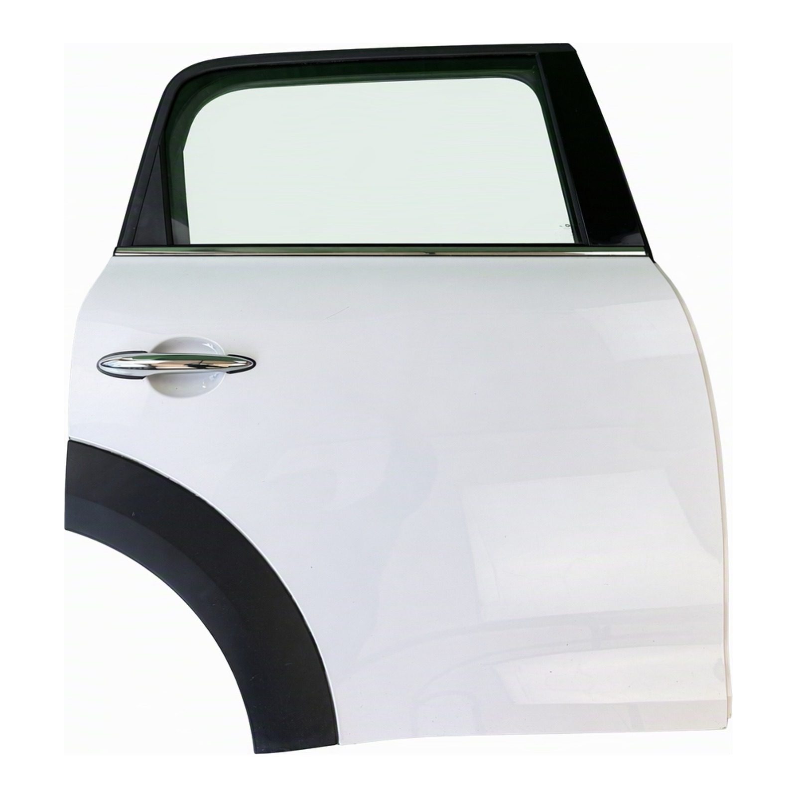 2012 Mini Cooper Countryman Rear Door Assembly Painted White Hinged Conventional OEM Rear Right 41517288442 (2012 donor, unit L)