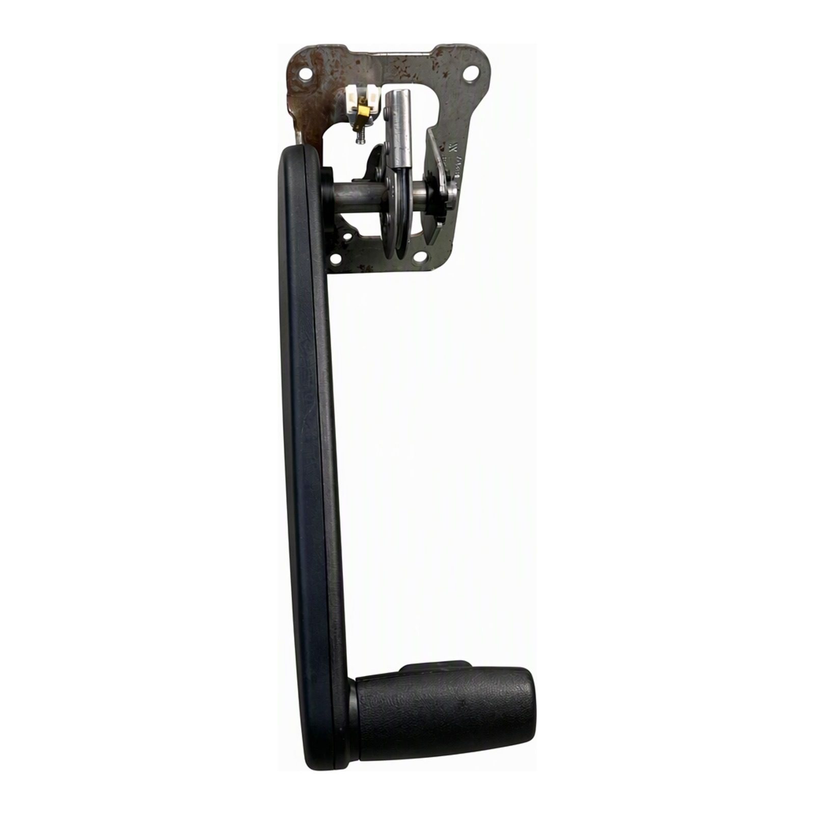 2011 To 2014 Mini Cooper Countryman Manual Window Crank Handle Assembly Black Painted With Screw-On Attachment (2012 donor, unit 3L)