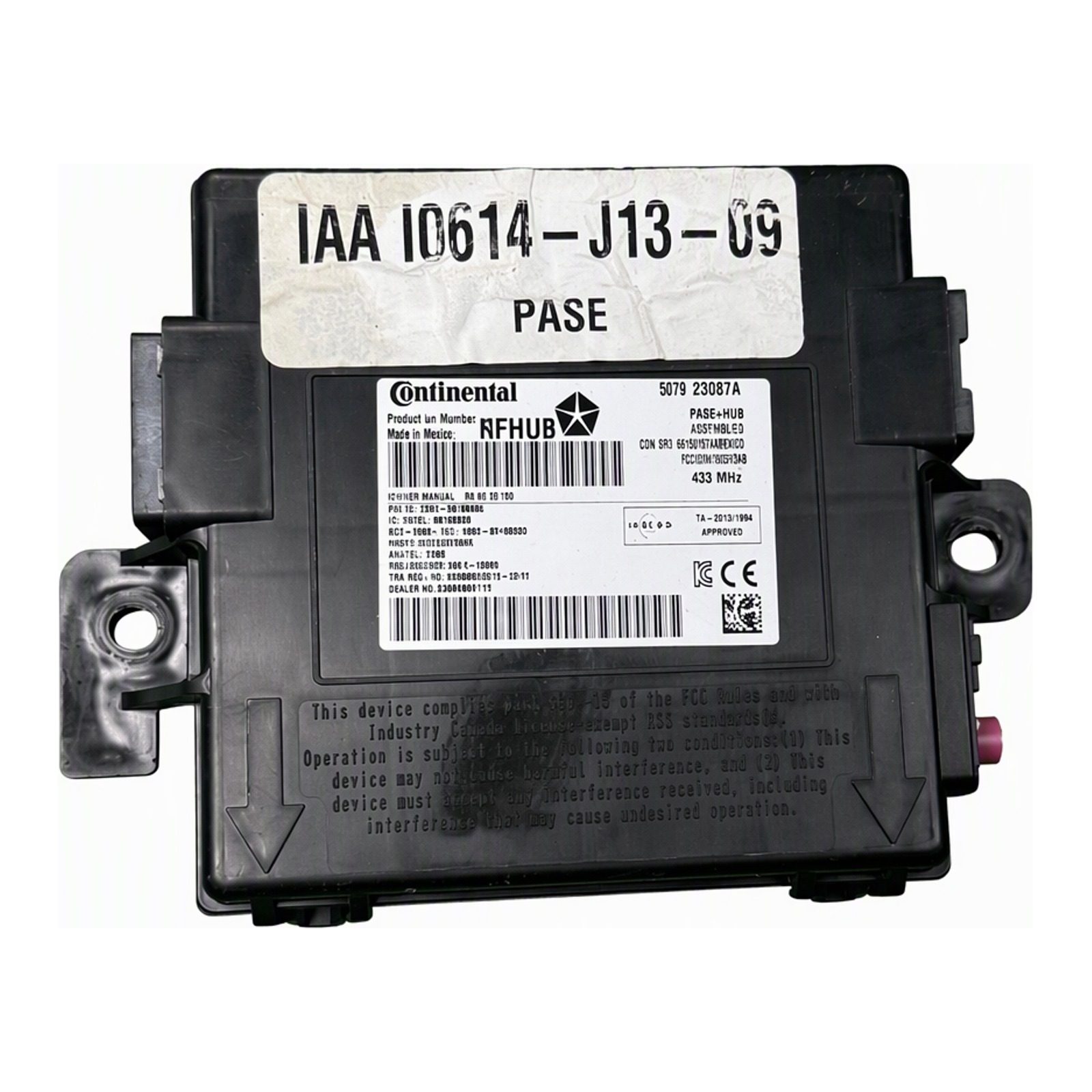 2011 to 2022 Jeep Grand Cherokee Radio Frequency Hub Module Painted by Continental OEM 5079 (2015 donor, unit 4H)