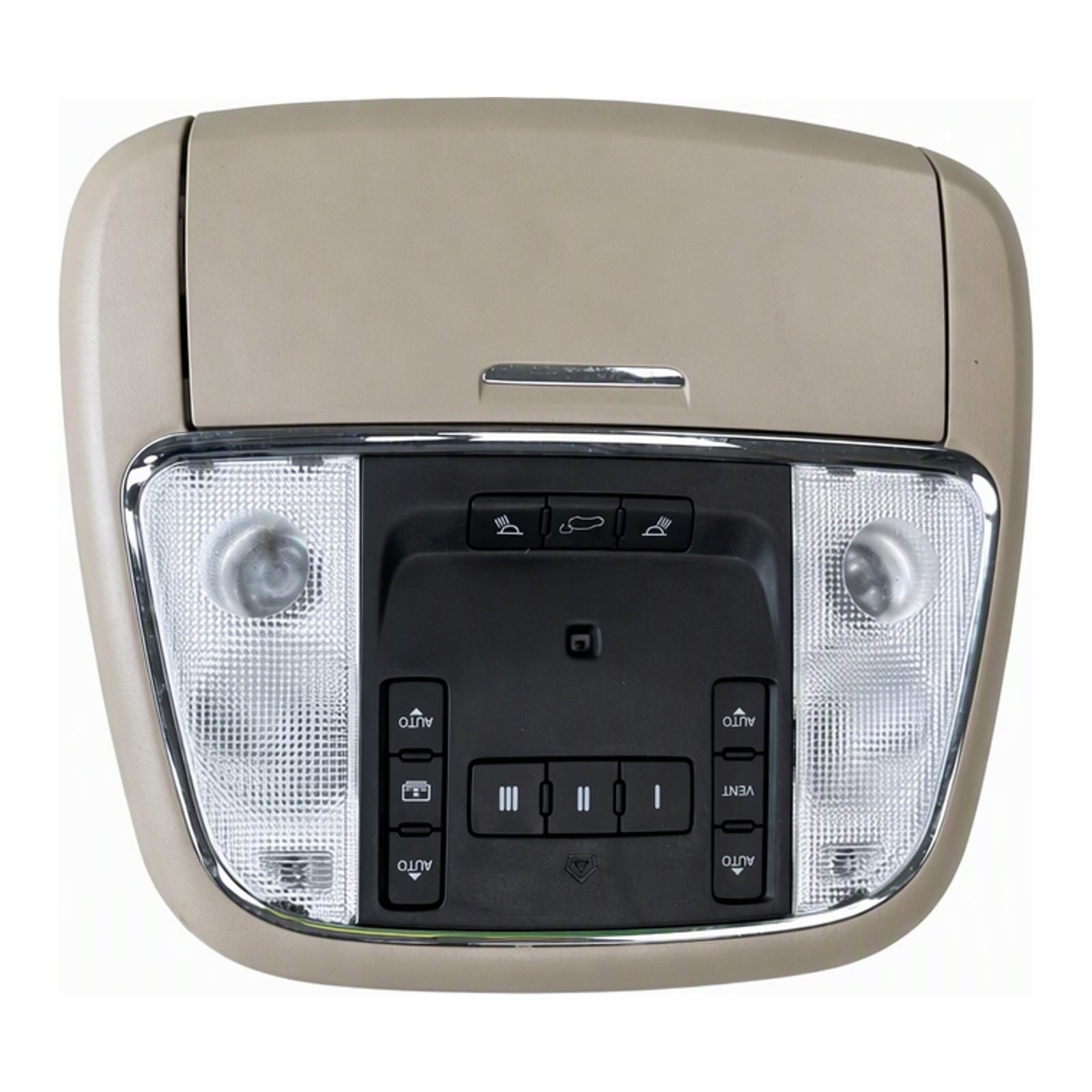 2011 2022 Jeep Grand Cherokee Mopar Overhead Console Assembly with Dome Lights and Control Switches OEM Part (2015 donor, unit 3H)