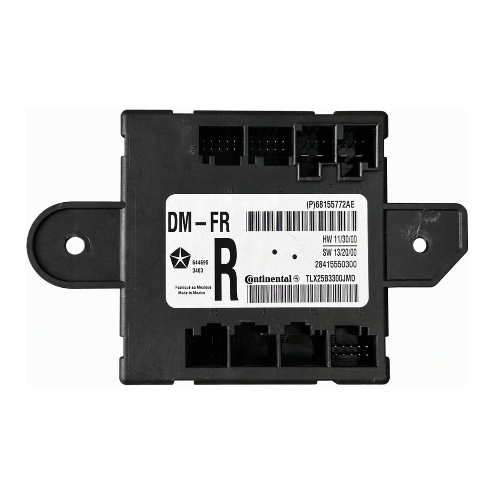 2011 to 2022 Jeep Grand Cherokee Mopar Door Control Module Eight Pin Connector Screw In with OEM 68155772AE (2015 donor, unit 6H)