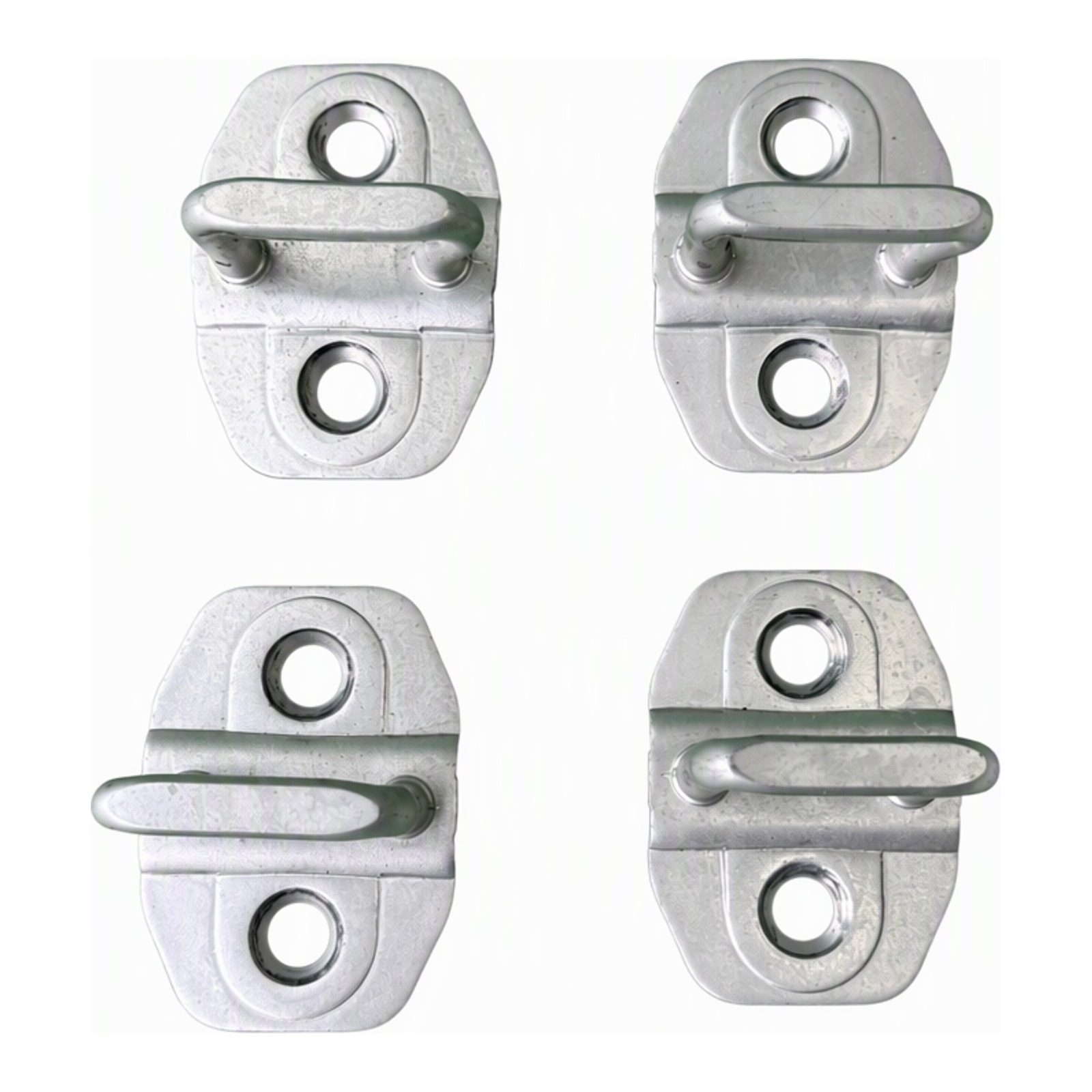 Jeep Grand Cherokee Door Latch Striker Plate Zinc Plated Steel Mopar 2007 to 2026 Left & Right Pair 041152 (2015 donor, unit 6D)