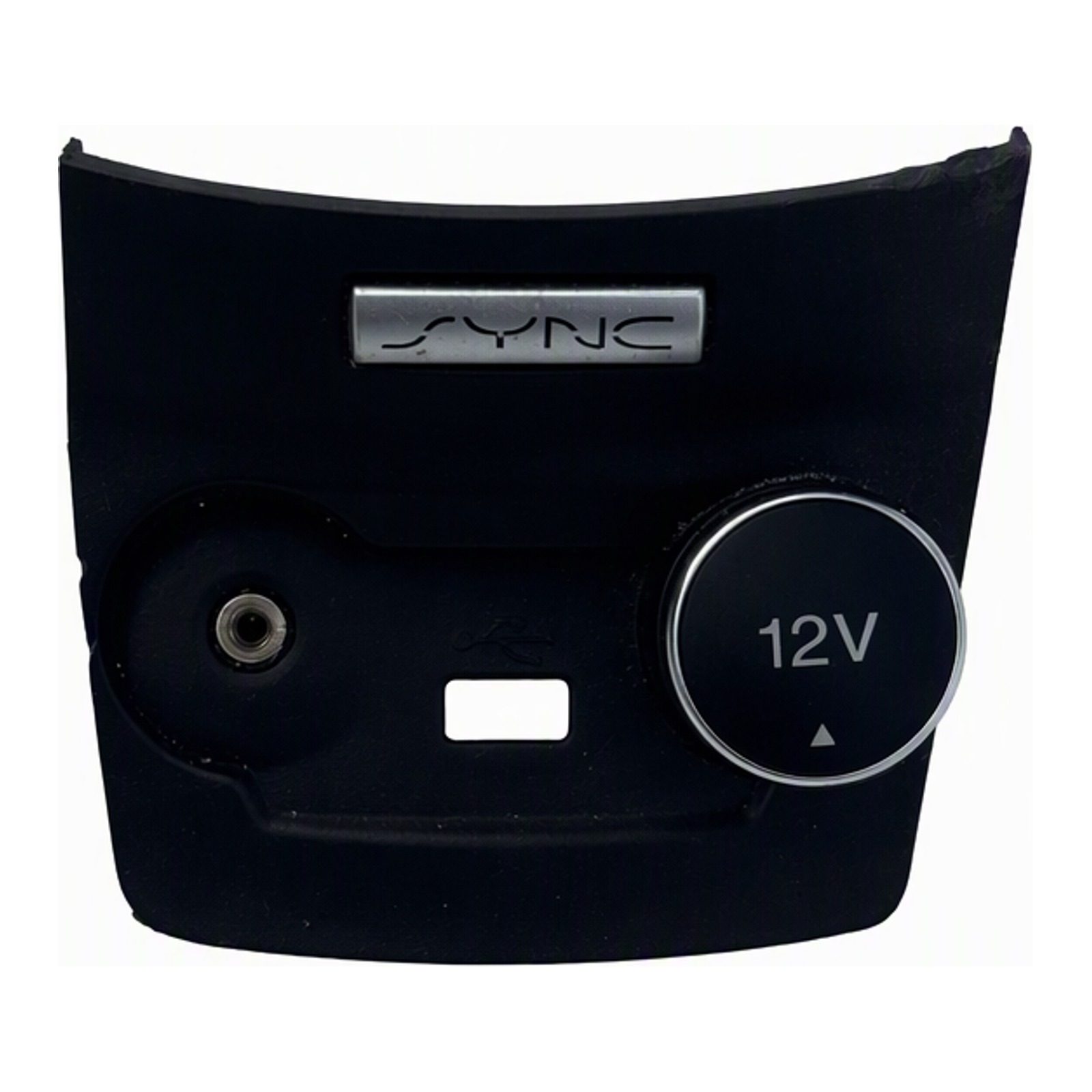2014 to 2019 Ford Fiesta Center Console Trim Panel with 12V Power Outlet and SYNC Badge OEM AE83-19C149-B (2016 donor, unit 7J)